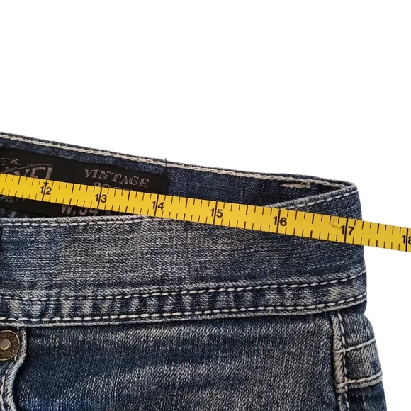 TK Axel Men's Weston Vintage Boot Jeans Flap Pockets Denim Distressed 34x29 - Picture 10 of 15